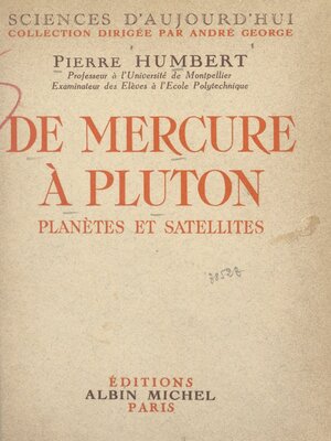 cover image of De Mercure à Pluton